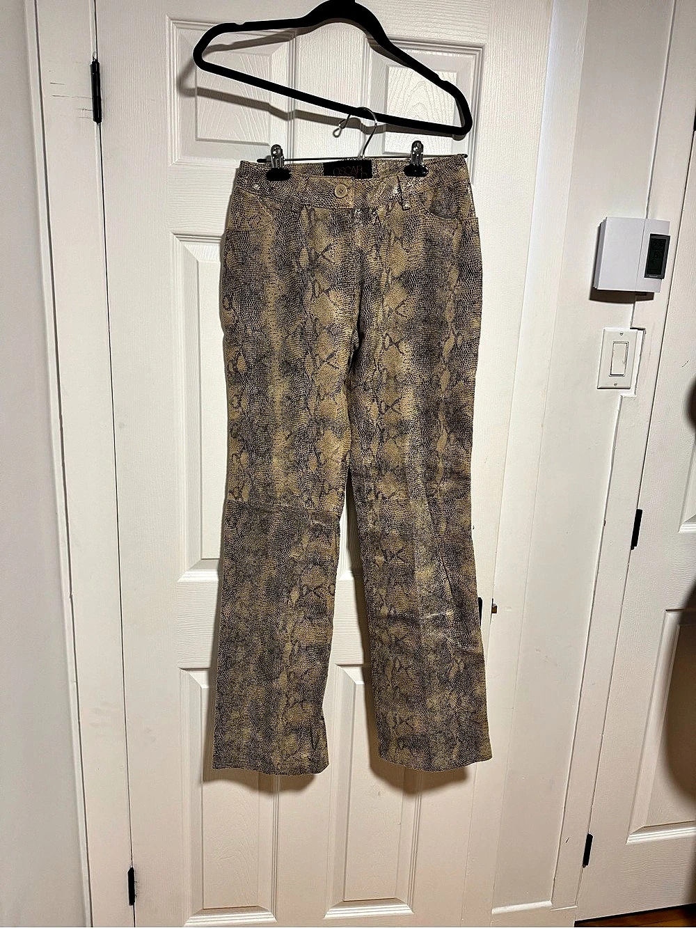 Snake Print Straight Leg Pants